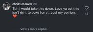 Comment from Kelly Dodd's Instagram post. (Image via Instagram/@kellyddodd)